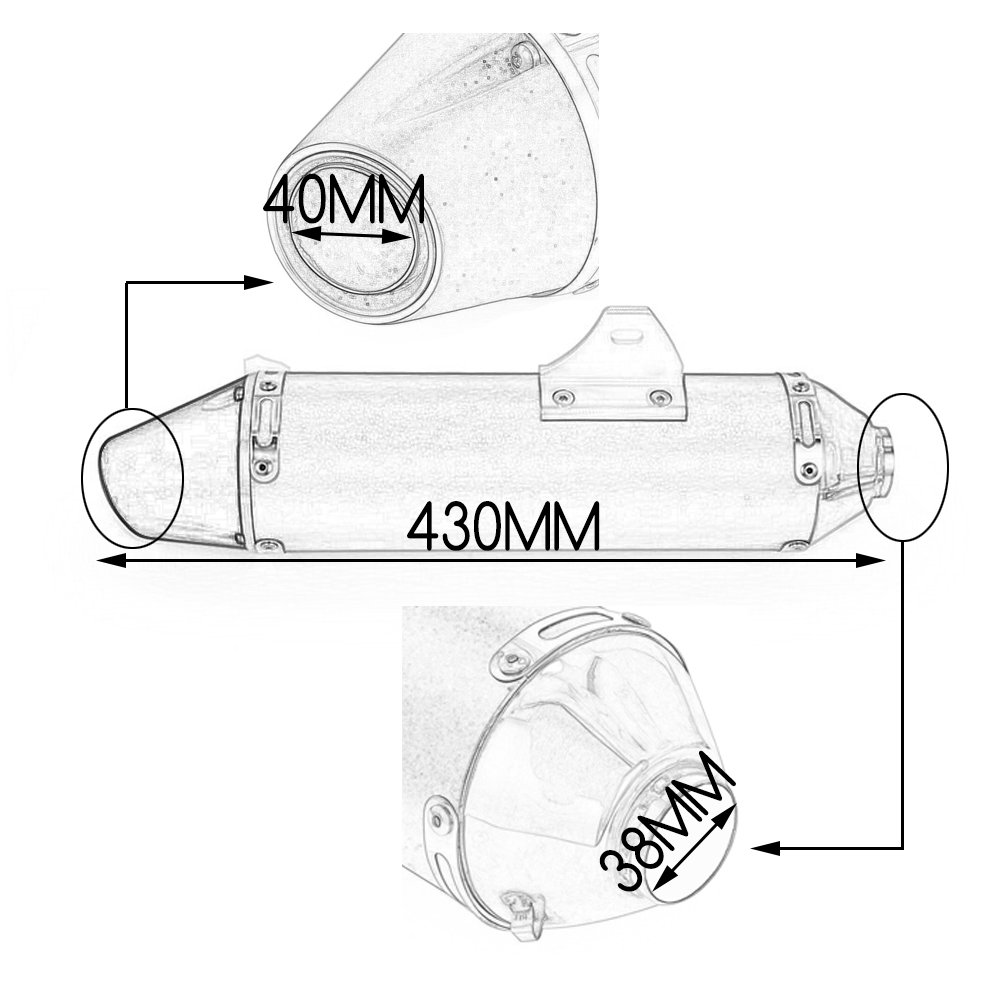 Amazon | JFG スリップオン マフラー CRF150F CRF230F 2003-2013